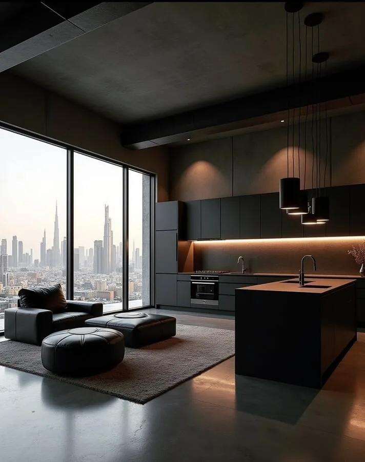 Premium short-term let interior with Burj Khalifa view, Dubai